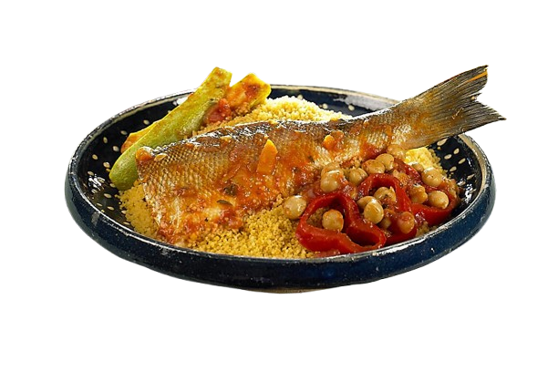 Poisson + couscous aux petits pois